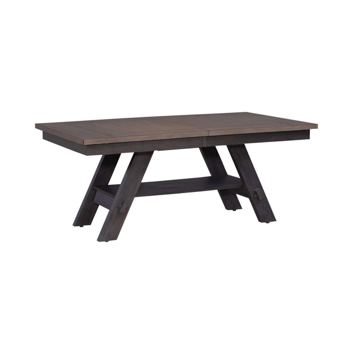 Lawson Pedestal Table in Weathered Gray 116GY-P4090