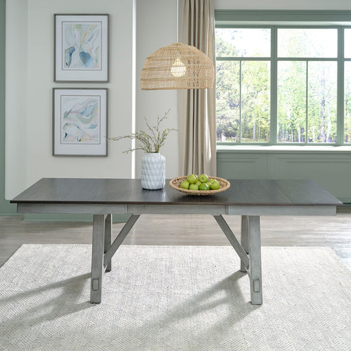 Liberty Furniture Newport Trestle Table in Smokey Grey image