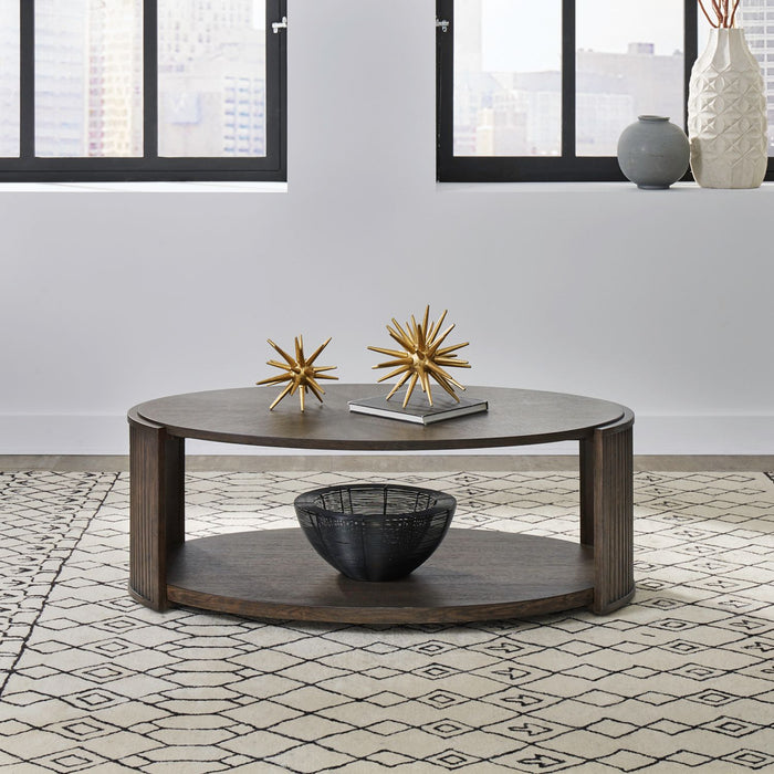 Liberty Furniture City View Oval Cocktail Table in Coffee Bean image