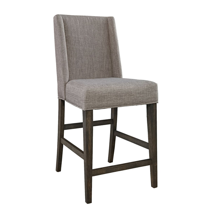 Double Bridge Upholstered Counter Chair (RTA) in Dark Chestnut (Set of 2)