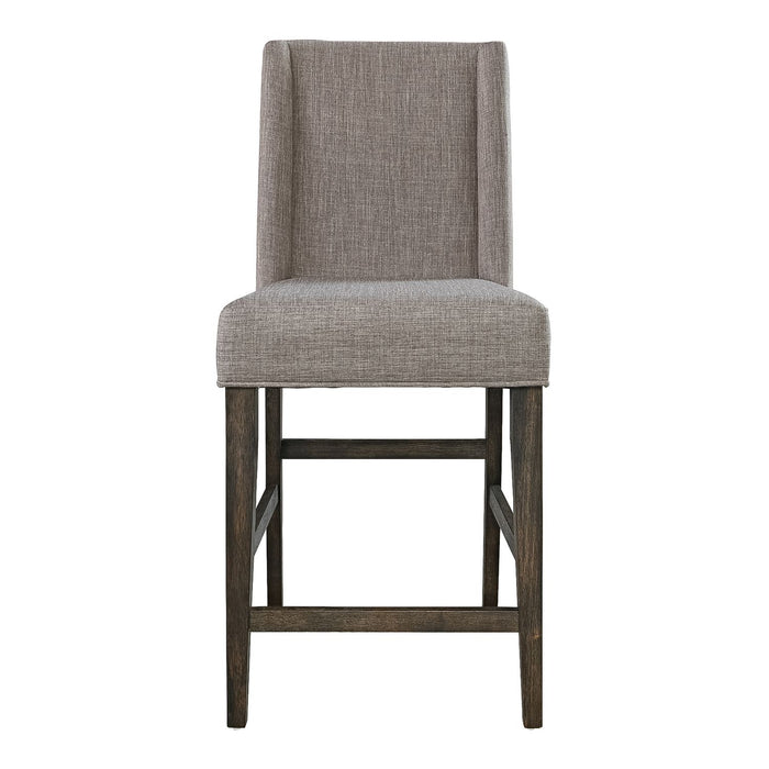 Double Bridge Upholstered Counter Chair (RTA) in Dark Chestnut (Set of 2)