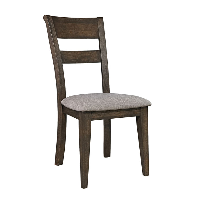 Double Bridge Splat Back Side Chair (RTA) in Dark Chestnut (Set of 2)