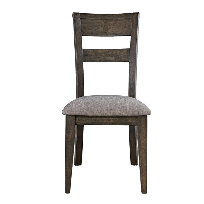 Double Bridge Splat Back Side Chair (RTA) in Dark Chestnut (Set of 2)