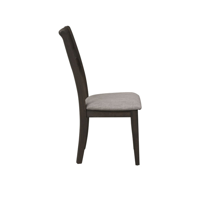 Double Bridge Splat Back Side Chair (RTA) in Dark Chestnut (Set of 2)