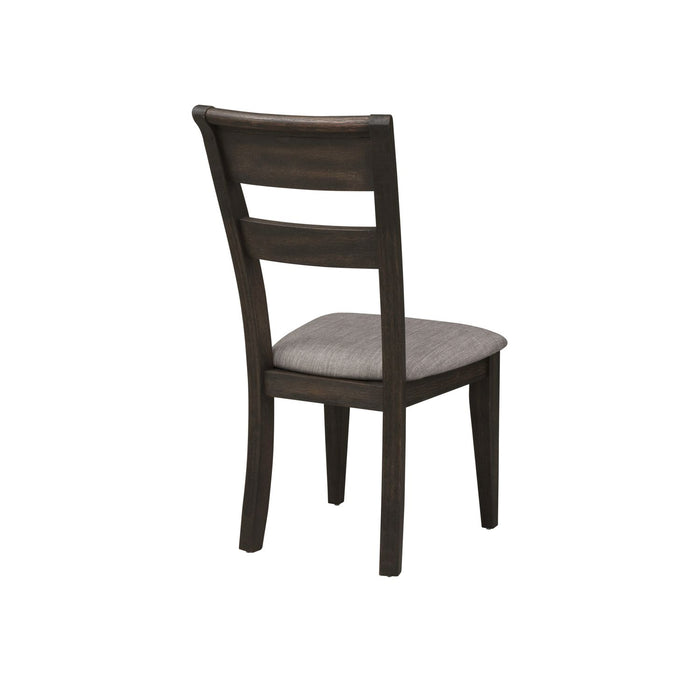 Double Bridge Splat Back Side Chair (RTA) in Dark Chestnut (Set of 2)