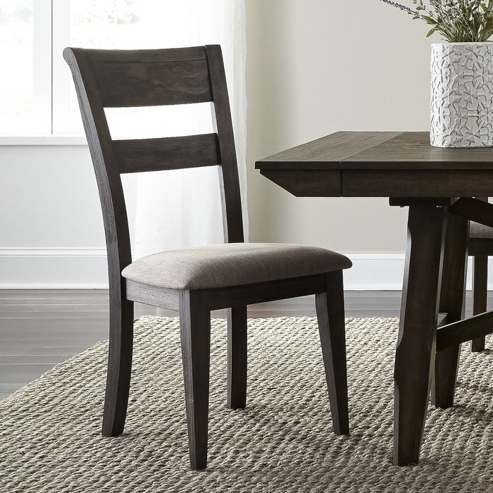 Liberty Furniture Double Bridge Splat Back Side Chair (RTA) in Dark Chestnut (Set of 2) image