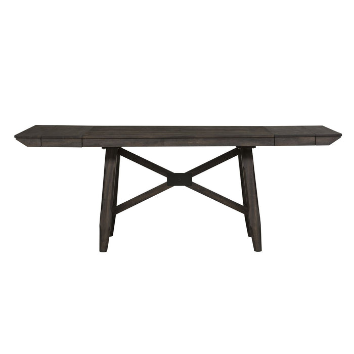 Double Bridge Gathering Table in Dark Chestnut