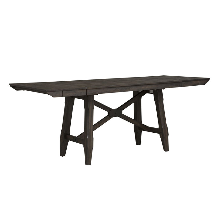Double Bridge Gathering Table in Dark Chestnut