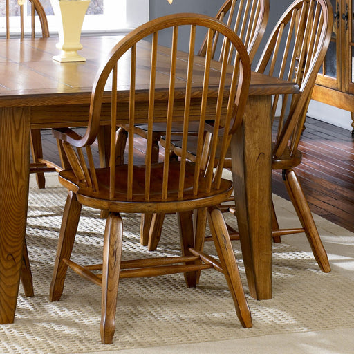 Liberty Furniture Treasures Bow Back Arm Chair in Oak (Set of 2) image