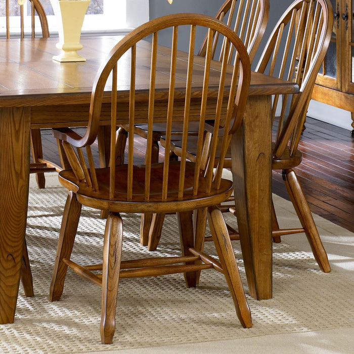 Liberty Furniture Treasures Bow Back Arm Chair in Oak (Set of 2) image