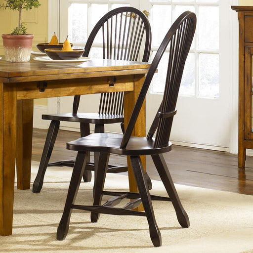 Liberty Furniture Treasures Sheaf Back Side Chair in Black (Set of 2) image