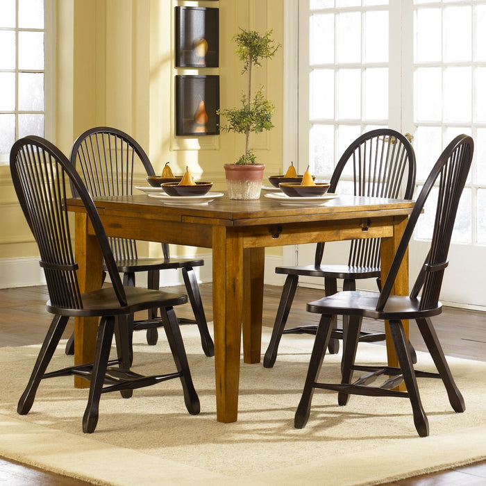 Liberty Furniture Treasures Retractable Leg Table in Rustic Oak Finish image