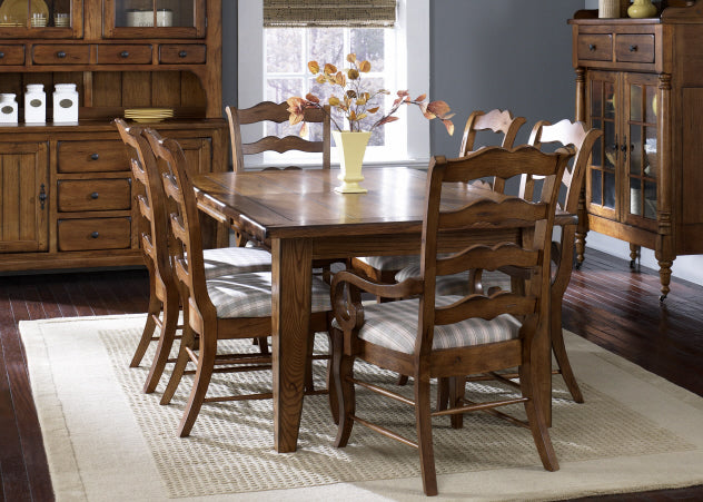 Liberty Furniture Treasures Rectangular Leg Table in Rustic Oak Finish