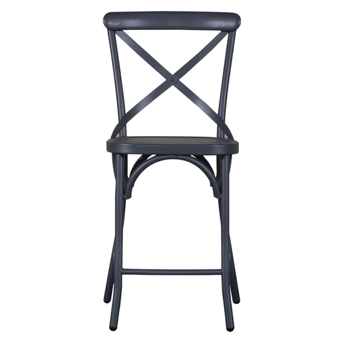 Vintage Series X Back Counter Chair in Navy (Set of 2)