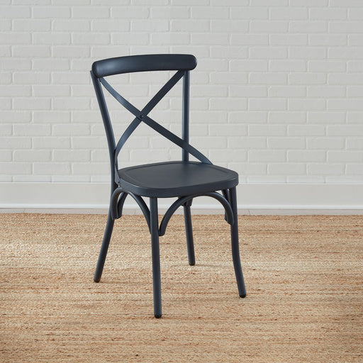Liberty Furniture Vintage Series X Back Side Chair in Navy (Set of 2) image