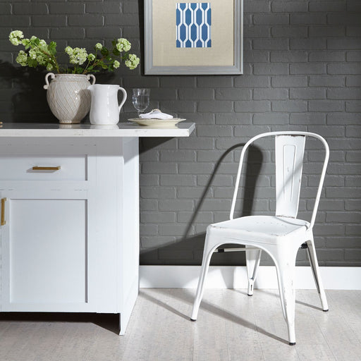 Liberty Furniture Vintage Series Bow Back Side Chair in Antique White (Set of 2) image