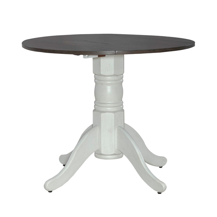 Brook Bay Drop Leaf Table in Textured White