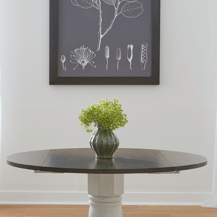 Liberty Furniture Brook Bay Drop Leaf Table in Textured White image