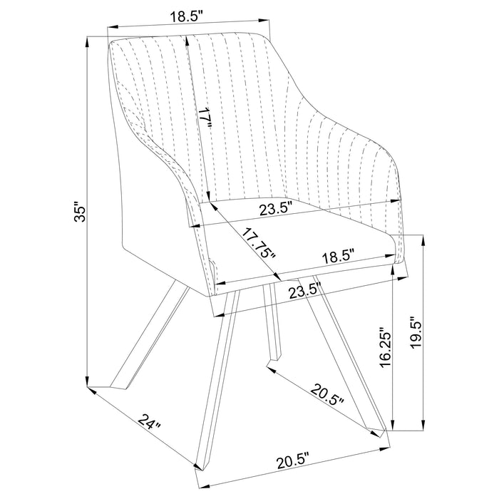 Arika Swivel Dining Arm Chair