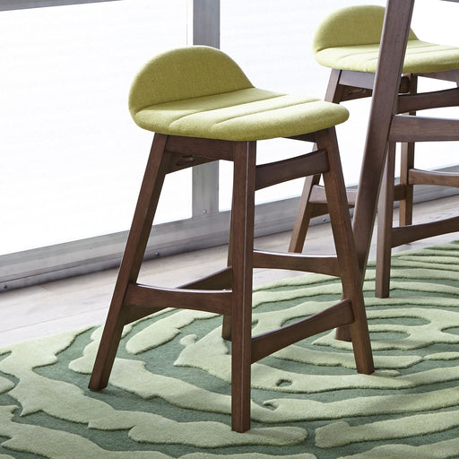 Liberty Furniture Space Saver 24" Counter Chair (Green) in Satin Walnut (Set of 2) image
