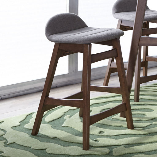 Liberty Furniture Space Saver 24" Counter Chair (Grey) in Satin Walnut (Set of 2) image