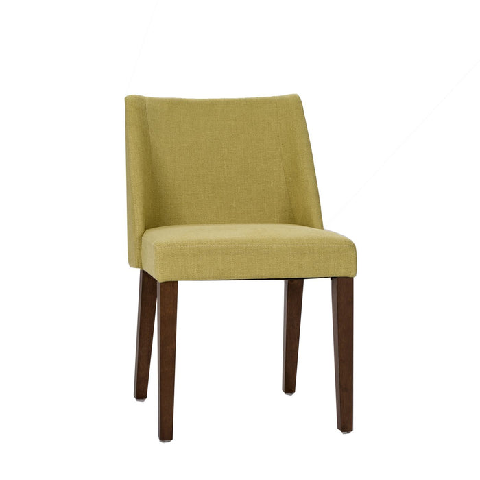 Space Saver Nido Chair (Green) in Satin Walnut (Set of 2)