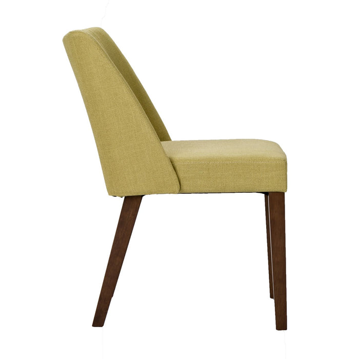 Space Saver Nido Chair (Green) in Satin Walnut (Set of 2)