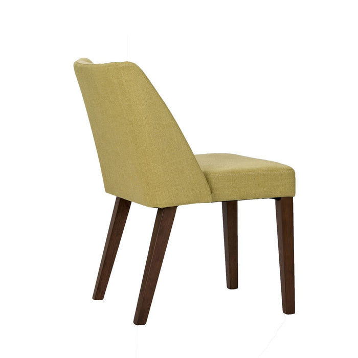 Space Saver Nido Chair (Green) in Satin Walnut (Set of 2)
