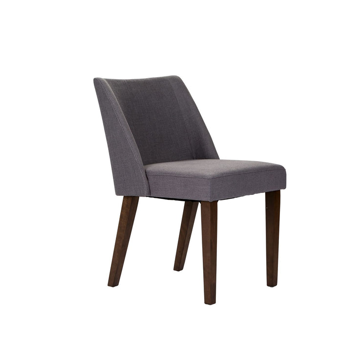 Space Saver Nido Chair (Grey) in Satin Walnut (Set of 2)
