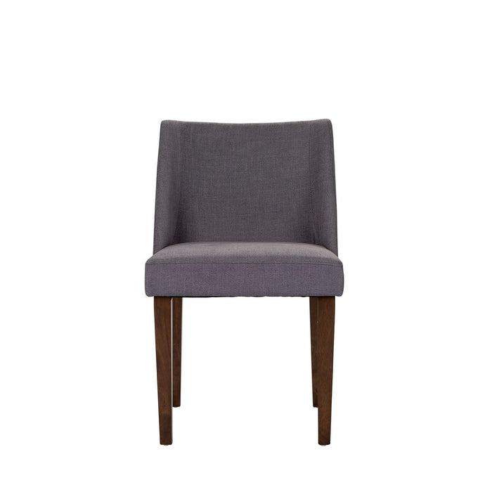 Space Saver Nido Chair (Grey) in Satin Walnut (Set of 2)