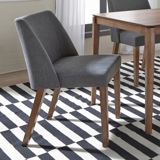 Liberty Furniture Space Saver Nido Chair (Grey) in Satin Walnut (Set of 2) image