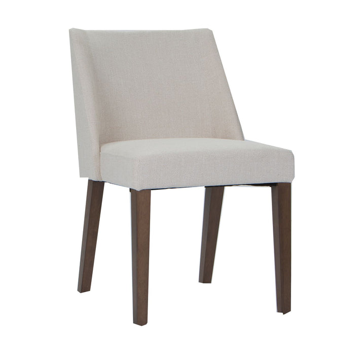 Space Saver Nido Chair (Light Tan) in Satin Walnut (Set of 2)