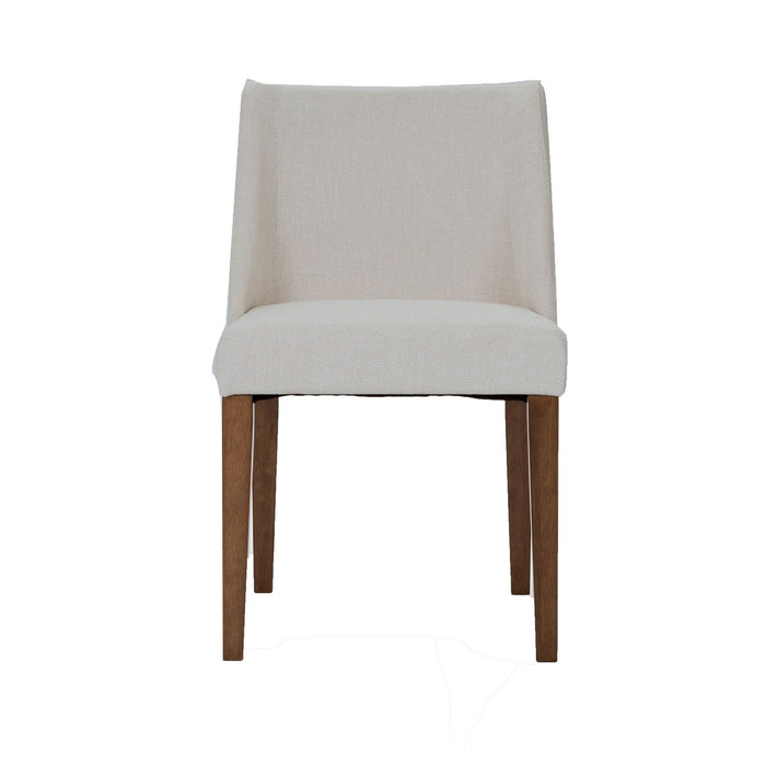 Space Saver Nido Chair (Light Tan) in Satin Walnut (Set of 2)
