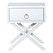 Liberty Furniture Midnight 1 Drawer Accent Table in Wire Brushed White image