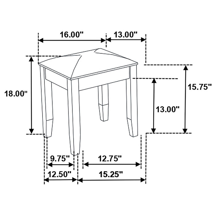 Felicity Makeup Vanity Stool