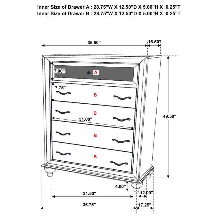 Barzini Chest of Drawers