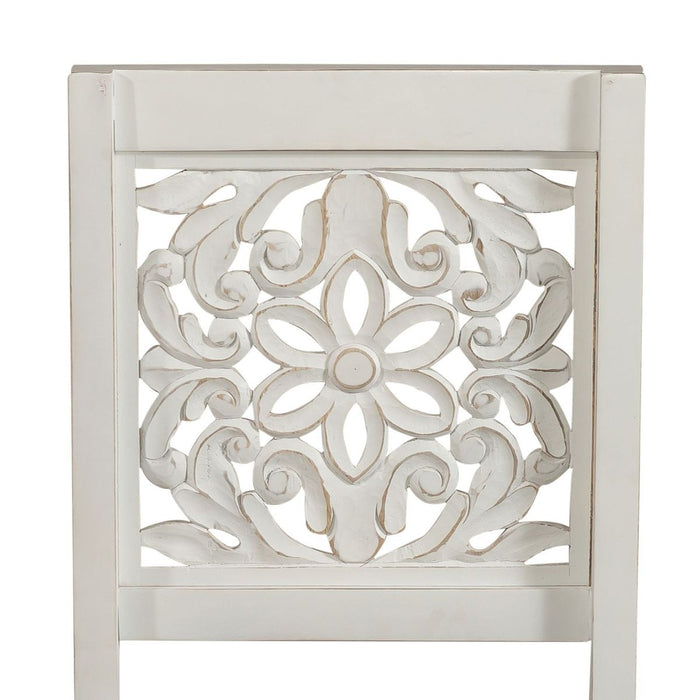 Trellis Lane Accent Chair in Weathered White