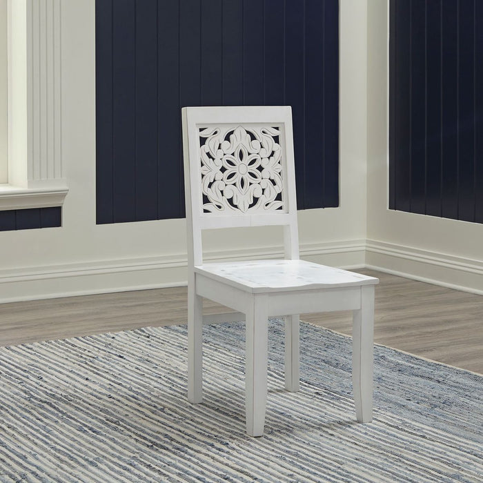 Trellis Lane Accent Chair in Weathered White