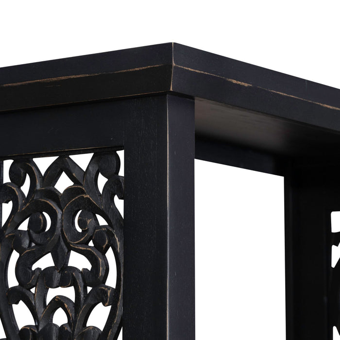 Trellis Lane Accent Bookcase in Black EST SHIP TIME APPX 4 WEEKS