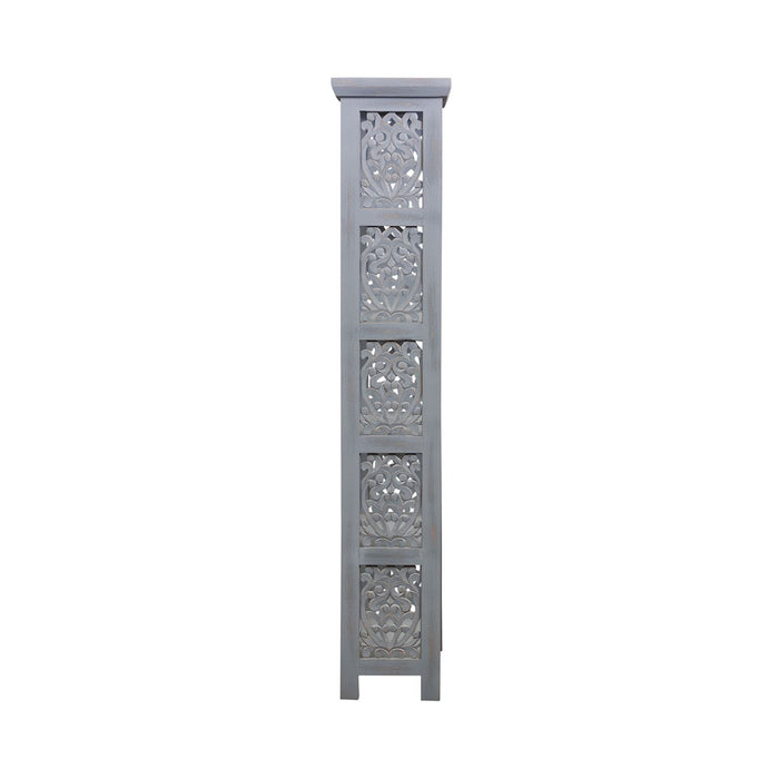Trellis Lane Accent Bookcase in Grey EST SHIP TIME APPX 4 WEEKS