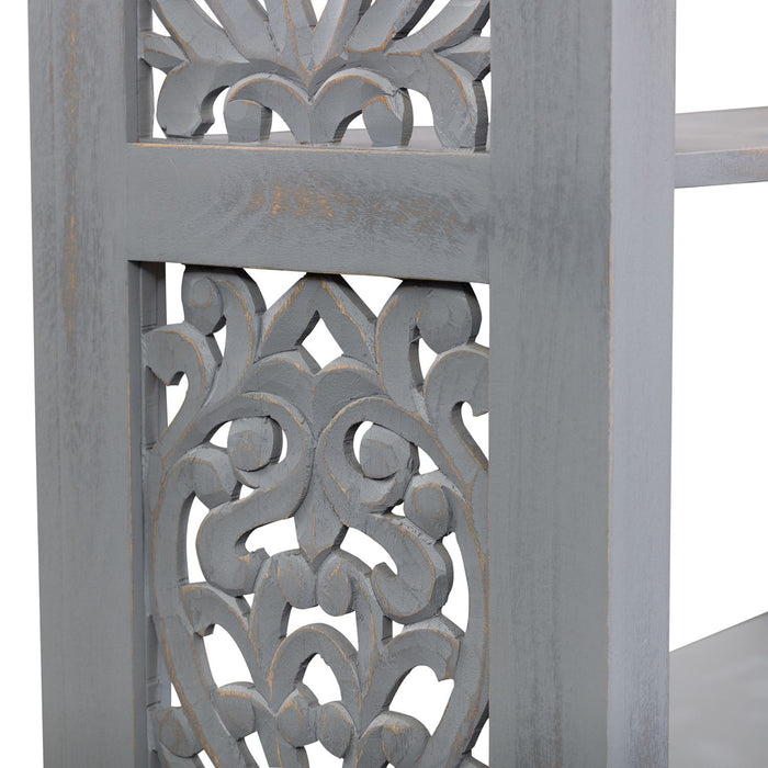 Trellis Lane Accent Bookcase in Grey EST SHIP TIME APPX 4 WEEKS