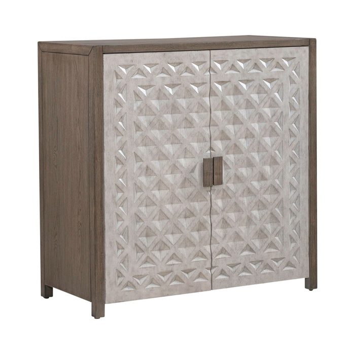 Chatfield Accent Console in Antique White with Tobacco Top EST SHIP TIME APPX 4 WEEKS
