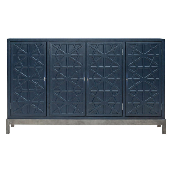 Braxton Accent Cabinet in Azure Blue EST SHIP TIME APPX 4 WEEKS