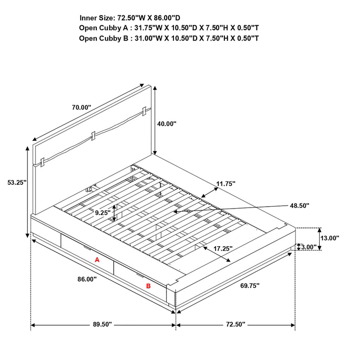 Winslow Panel Platform Storage Bed