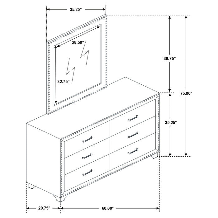 Melody Dresser with Mirror