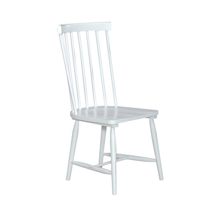 Capeside Cottage Spindle Back Side Chair (Set of 2) in Porcelain White
