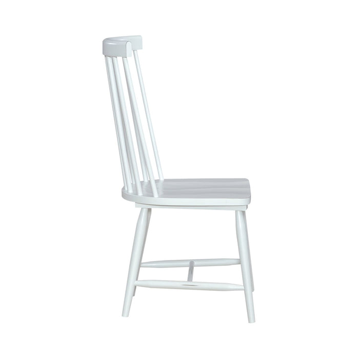 Capeside Cottage Spindle Back Side Chair (Set of 2) in Porcelain White