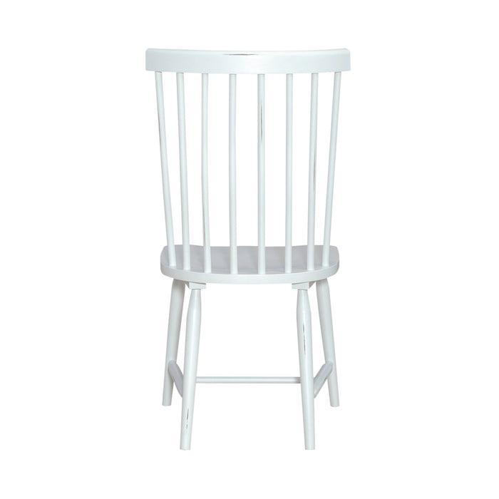Capeside Cottage Spindle Back Side Chair (Set of 2) in Porcelain White