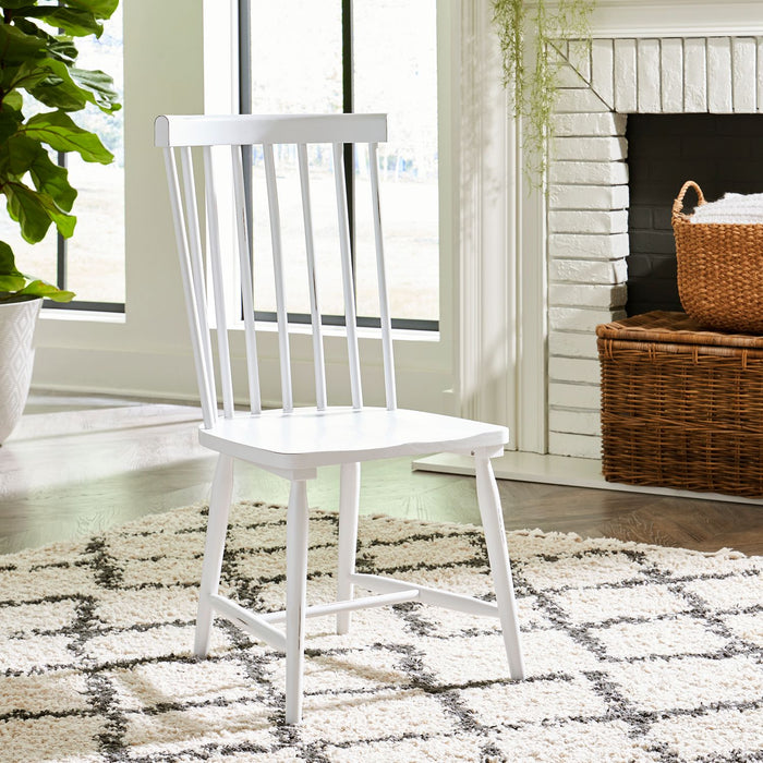 Liberty Furniture Capeside Cottage Spindle Back Side Chair (Set of 2) in Porcelain White image