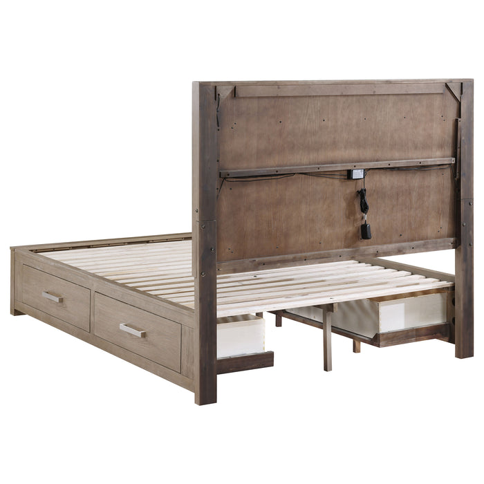 Kenora Panel Platform Storage Bed with LED Lighting
